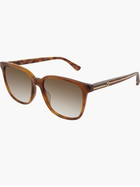 Gucci - 54MM Square Sunglasses - Havana / Brown